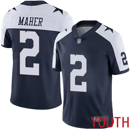 Youth Dallas Cowboys Limited Navy Blue Brett Maher Alternate #2 Vapor Untouchable Throwback NFL Jersey